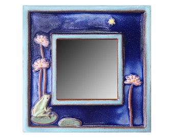Handmade Ceramic Frog Mirror