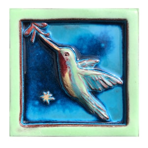 Dancing Hummingbird Decorative Tile