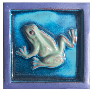 Handmade Ceramic Small Frog Tile