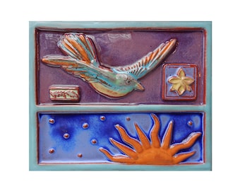 Handmade Ceramic Bird of Fancy - Sun