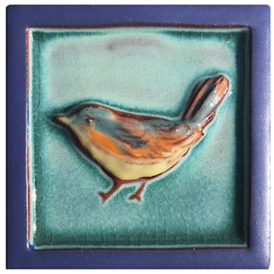 Handmade Wren Tile - Green - best seller!