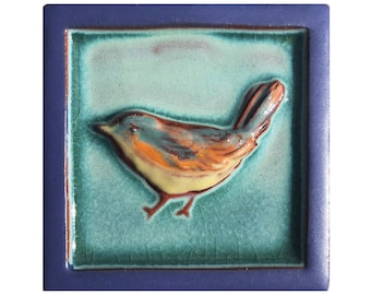 Handmade Wren Tile - Green - best seller!