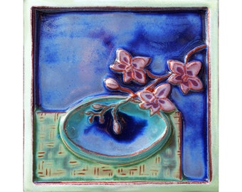 Handmade Ceramic Still Life - Orchid