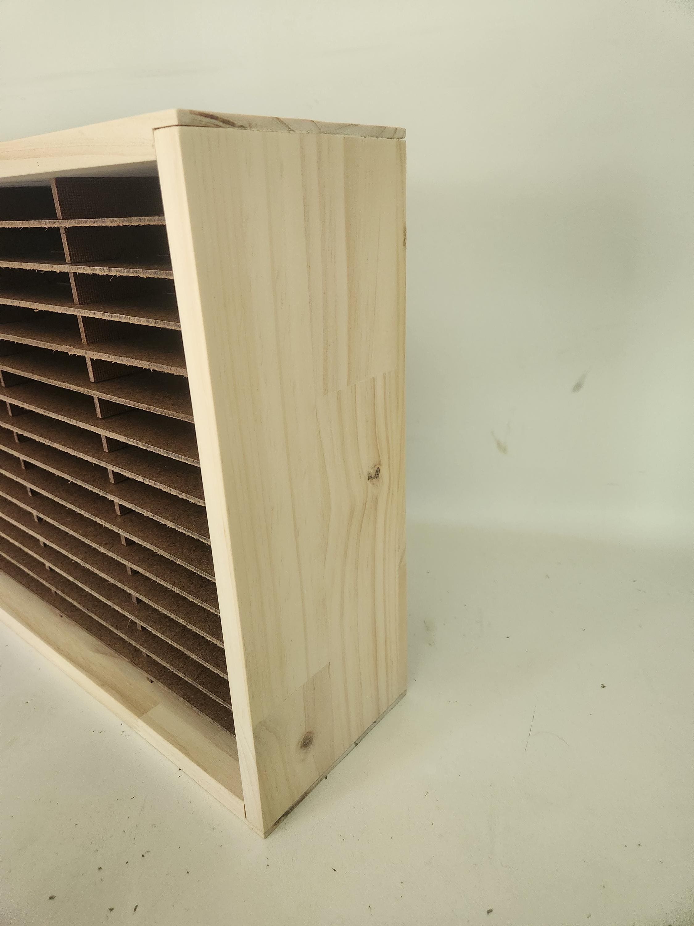 60-100 Slot 8 Track Storage Rack ~ New ~ Napa Valley Style Wood