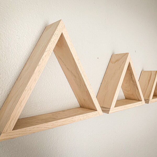 Floating Triangle Shelves Etsy