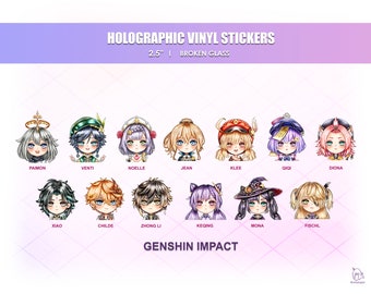 Buy 2 Get 1 FREE - STICKERS : Genshin Impact (Holographic)
