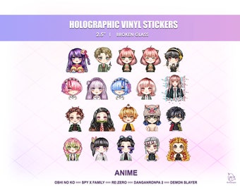 Buy 2 Get 1 FREE - STICKERS : ANIME (Holographic)