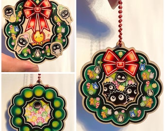WREATH Wooden Studio-G Magnet & Ornament - 3"