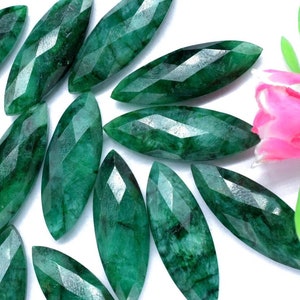 Emerald Long drop 10x30mm Briolettes,10x30mm marquise briolettes,Loose Gemstone briolettes,Handmade briolettes,marquise beads Jewelry Gift