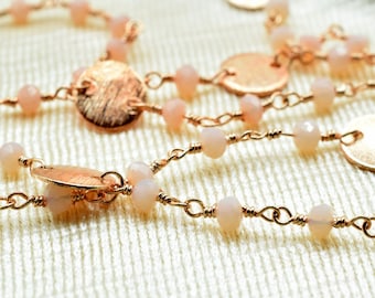 Aqua Chalcedony 3-3.5mm Rondelle Faceted circle Charm,24K Gold Plated Rosary Chain,Chalcedony Beaded Chain,Beaded Gold Plated Wire Wrapped