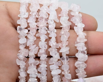 Rose Quartz Chip Beads Strand,Rose Quartz Chip Stretchy String,Beads,Rose Quartz Irregular Nugget Chips Beads,gemstones uncut chips beads