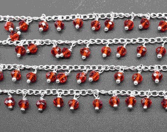 Rubin Quarz baumeln Kette, Rot Rubin Cluster Rosenkranz, Wire Wrapped Perlen Kette, Kette zu Fuß, Perlen finden, Unqiue Rosenkranz, Schmuck machen Kette,