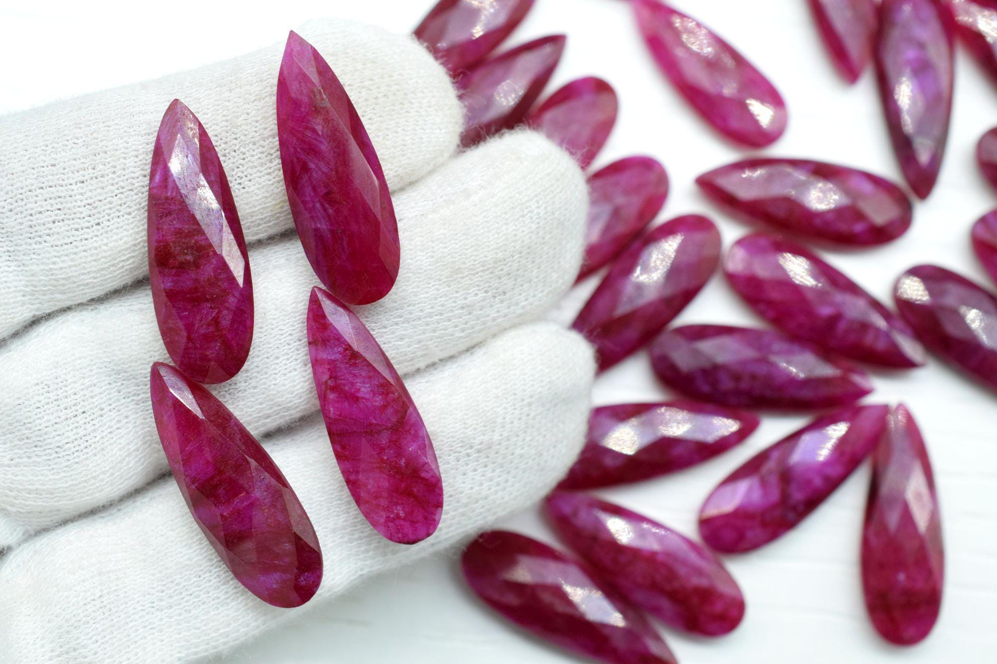 Natural Ruby Long Drop 10x30mm Briolettes,ruby Briolette,ruby Tear Drop ...