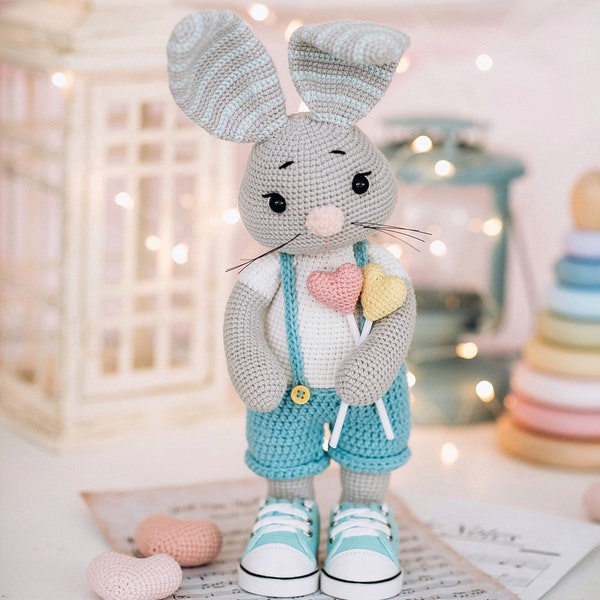 Crochet Bunny Pattern: DIY Stuffed Animal Toy (PDF Pattern)