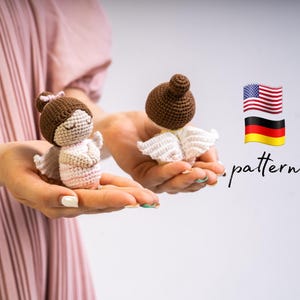 Engel Amigurumi Häkelanleitung: DIY Anhänger (PDF-Anleitung). Weihnachtliche Häkelanleitung. Handgemachte gehäkelte Geschenke. Einfache Häkelanleitung. Ostern