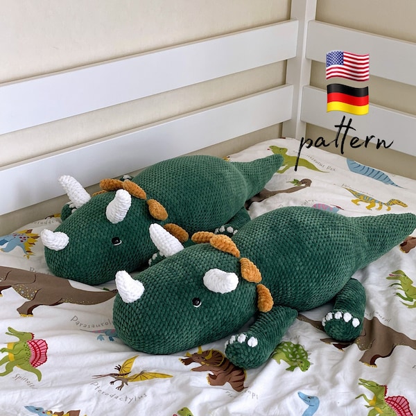 Dinosaurier Häkelanleitung / Dinosaurier Häkelanleitung / Dinosaurier Plüsch häkeln / Plüschtier häkeln / Plüschtier häkeln / DIY