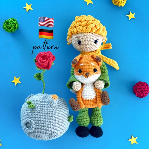 Le Petit Prince - patron poupée au crochet, patron poupée amigurumi, petit Prince, le Petit Prince, patron crochet facile, rentrée scolaire, DIY