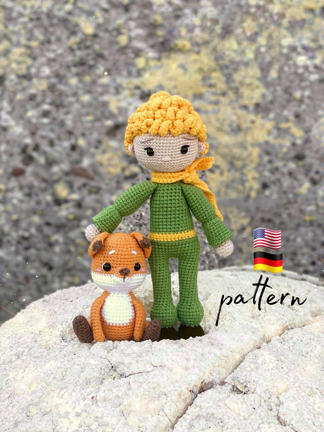 星の王子さまとキツネの編みぐるみ編み図（PDF） - Etsy 日本