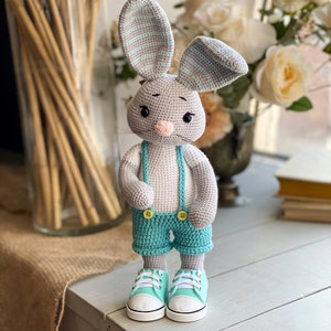 Crochet Bunny pattern. Amigurumi Bunny pattern. PDF pattern. Amigurumi rabbit toys pattern. Stuffed doll bunny. Crochet doll pattern. DIY image 3