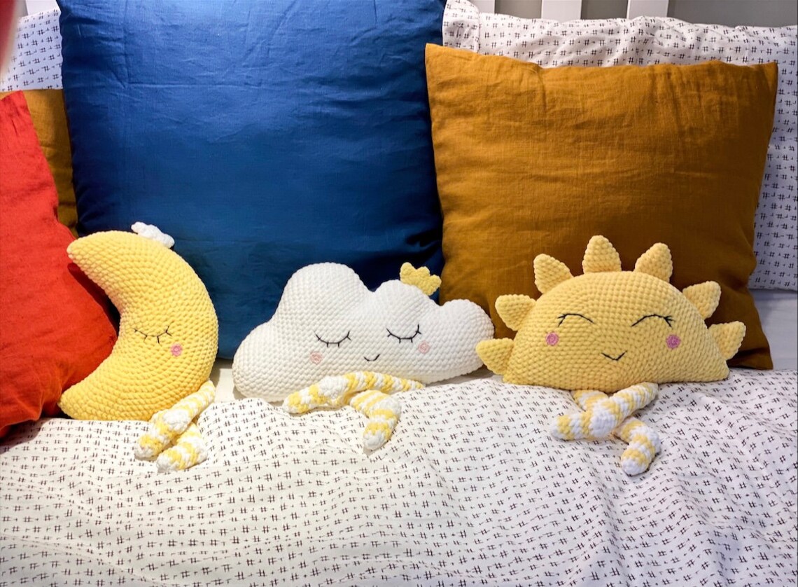 CROCHET PATTERN Pillow Sun / Baby pillow pattern / Plush Sun Etsy
