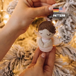 Amigurumi pattern. Angel crochet pattern. Amigurumi angel doll. Angel ornaments. Guardian angel. Handmade crochet gifts. DIY crochet toys