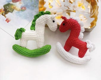 Crochet Christmas Ornament Amigurumi Horse Pattern (PDF Download)