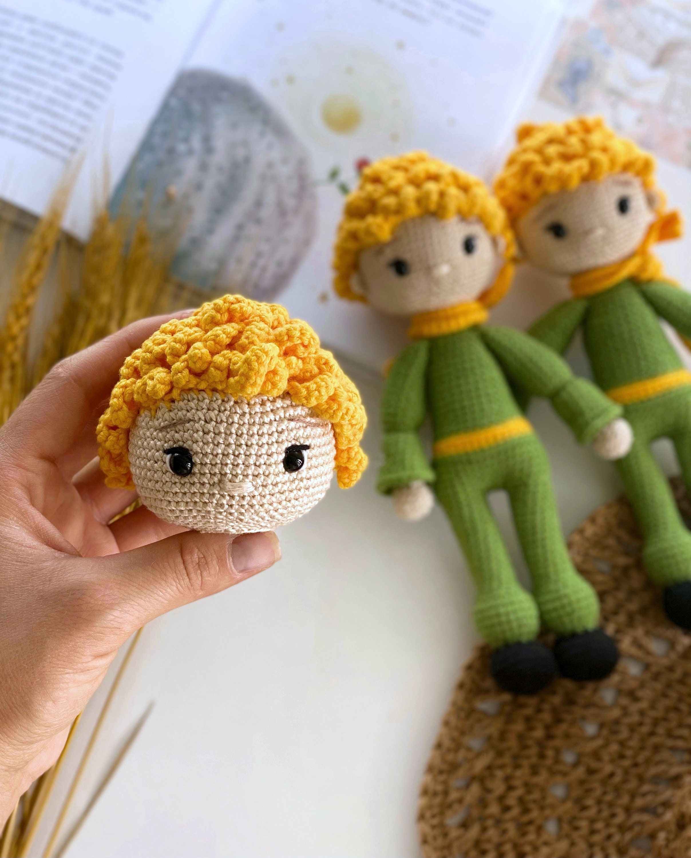 星の王子さまとキツネのあみぐるみ編み図（PDF）、手作り人形 - Etsy 日本