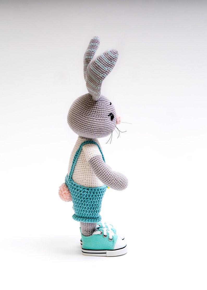 Crochet Bunny pattern. Amigurumi Bunny pattern. PDF pattern. Amigurumi rabbit toys pattern. Stuffed doll bunny. Crochet doll pattern. DIY image 6