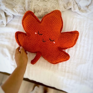 Crochet Maple Leaf Pillow Pattern: Fall Decor PDF Tutorial (Beginner Friendly) image 11