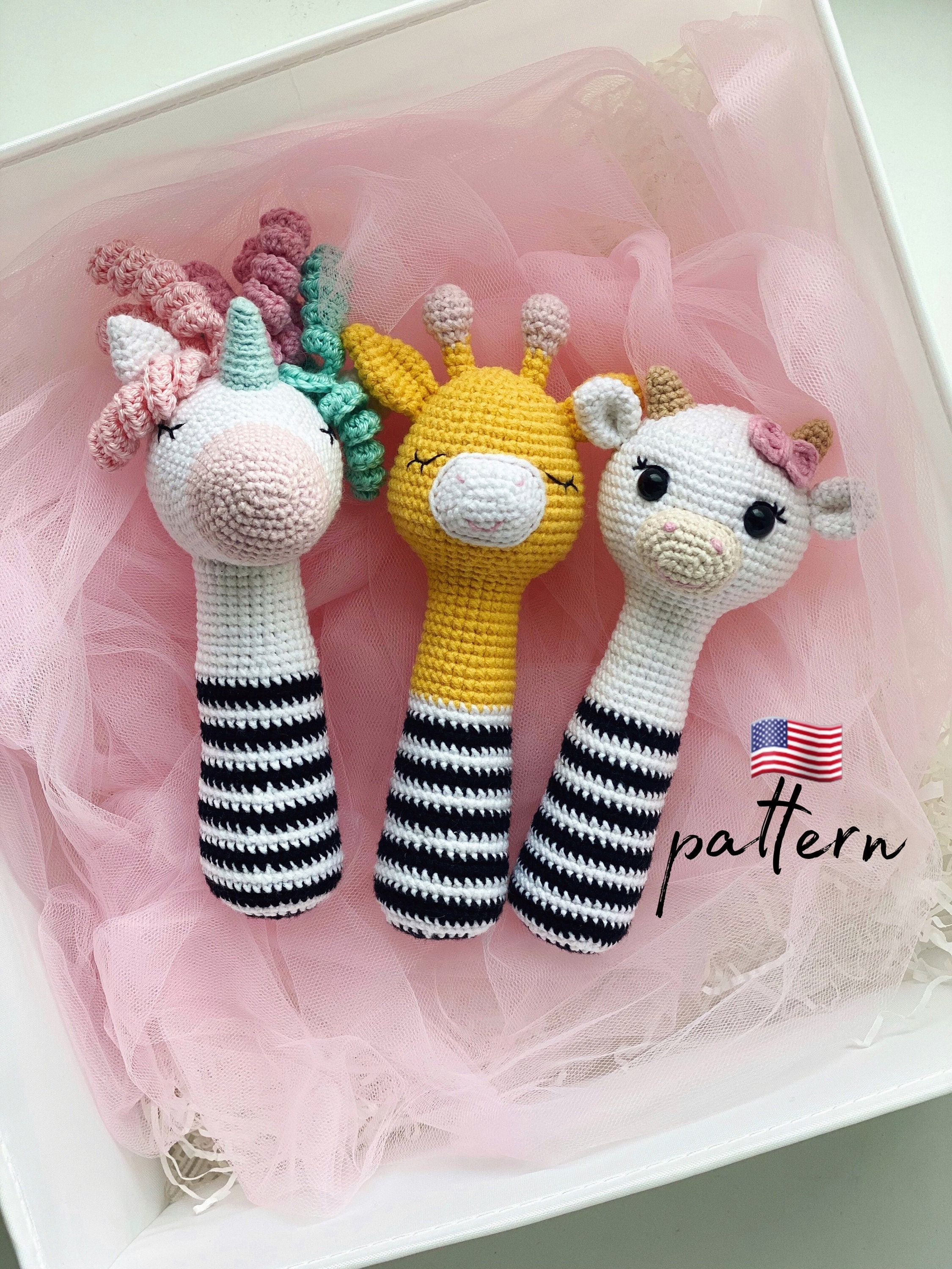 Amigurumi Bee Baby Set, Newborn Toy Crochet Rattle - Yahoo Shopping