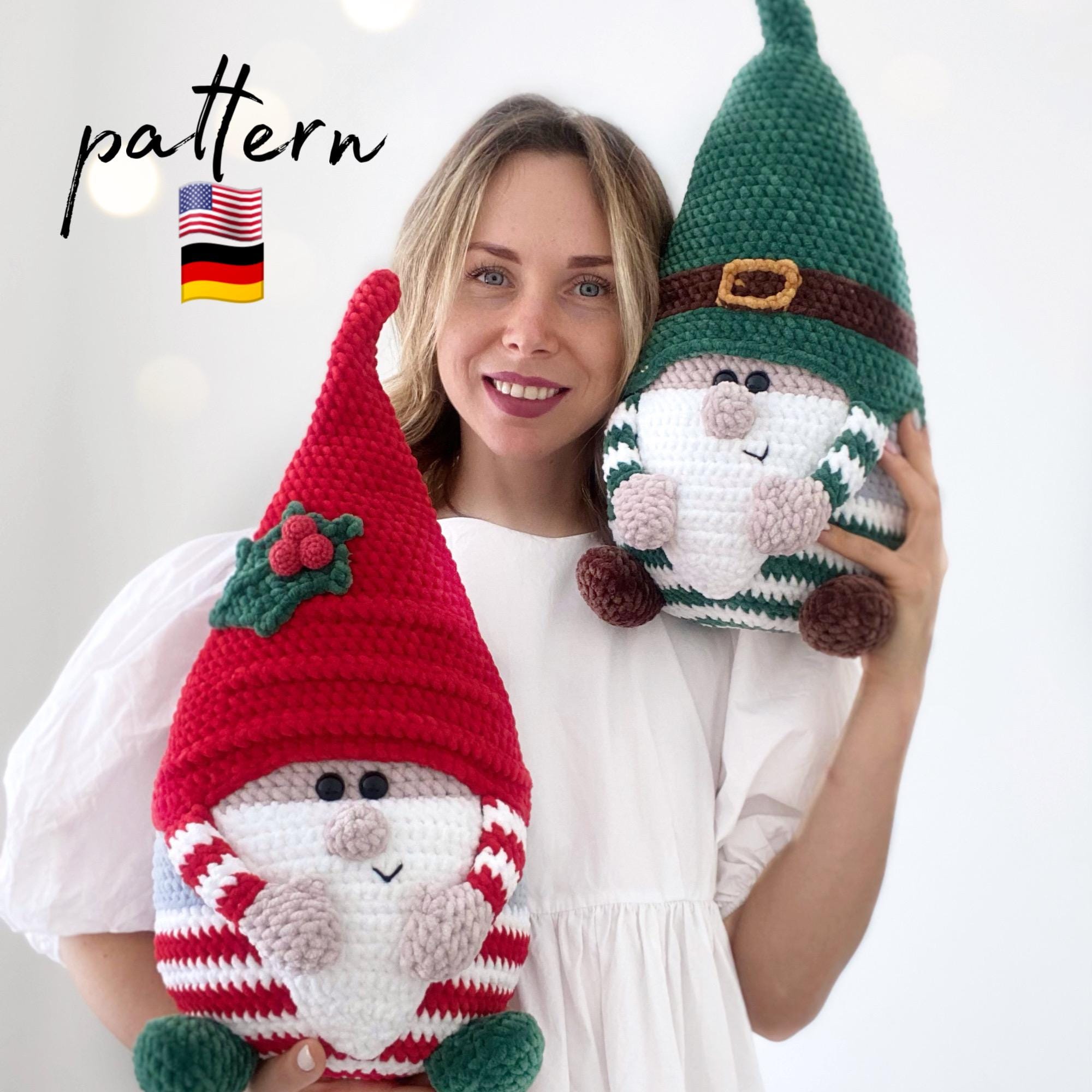 39 Christmas Gnome Crochet Patterns for Cozy Holiday Decorating 7 Crochet Christmas Gnome Pattern: Amigurumi Plush Gnomes