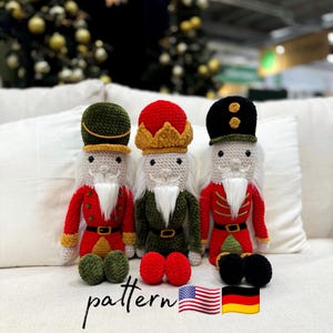 Nutcracker crochet pattern. Christmas crochet pattern. Christmas crochet ornaments. Amigurumi Christmas gifts. DIY Xmas decor.Plush. Plushie