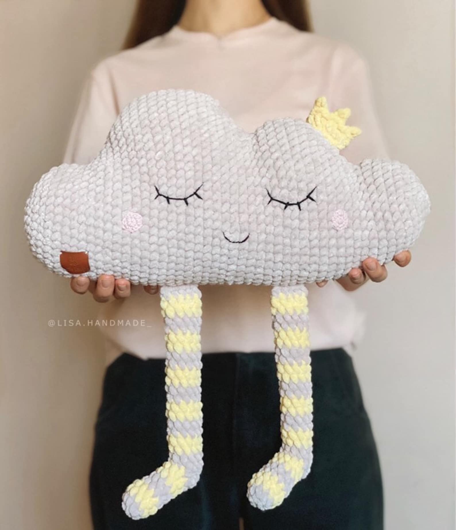 Crochet pillow cloud / Amigurumi pattern cloud/ Crochet | Etsy