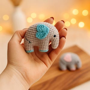Elefant Häkelanleitung: Amigurumi Tier DIY Spielzeug (PDF Pattern)