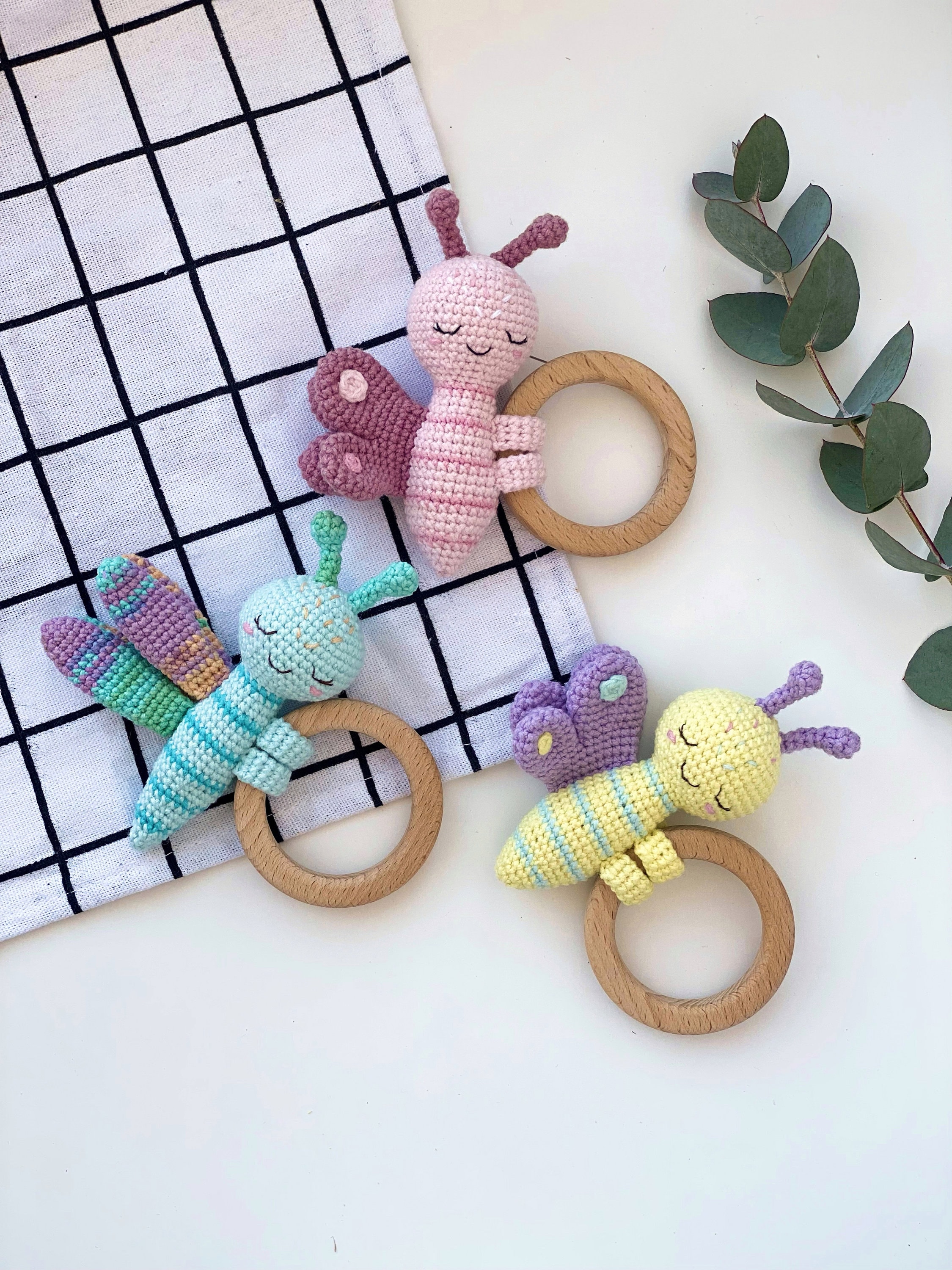 Little Ginnie Crochet Soft Rattle Ball Game, Rattle Toys for 1+ Years up Babies