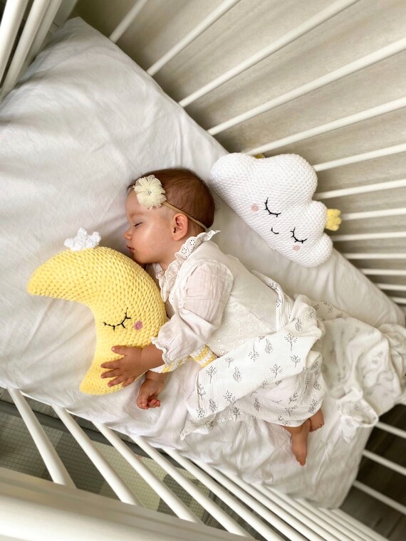 Patrones de crochet Patrones de amigurumi de nube y luna Adorable juego de almohadas de nube y luna Almohada de peluche de crochet Peluches Regalos DIY Etsy Espana
