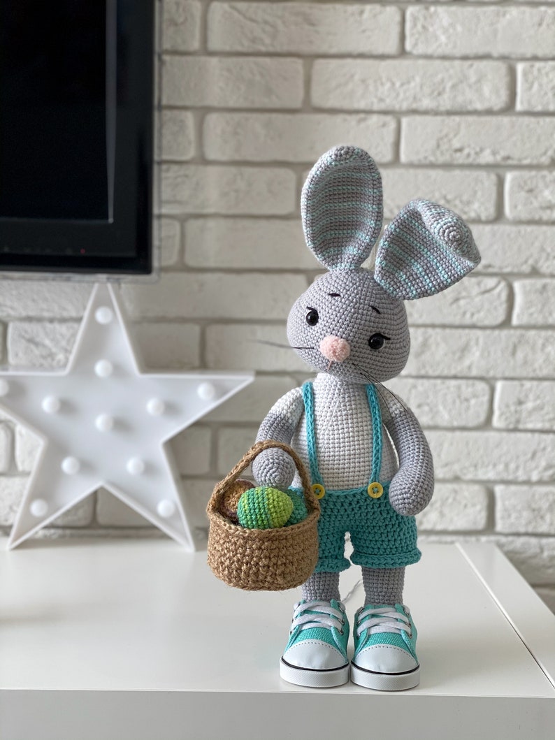 Easter Bunny pattern. Crochet Bunny pattern. PDF pattern. Amigurumi pattern. Amigurumi rabbit toys pattern. Stuffed doll bunny. Rabbit toy image 4