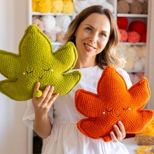 Crochet Maple Leaf Pillow Pattern: Fall Decor PDF Tutorial (Beginner Friendly) image 15