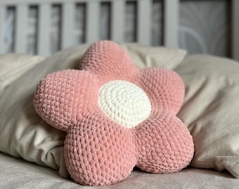 Crochet Flower Pillow Pattern No Sew: DIY Home Decor (PDF Pattern)