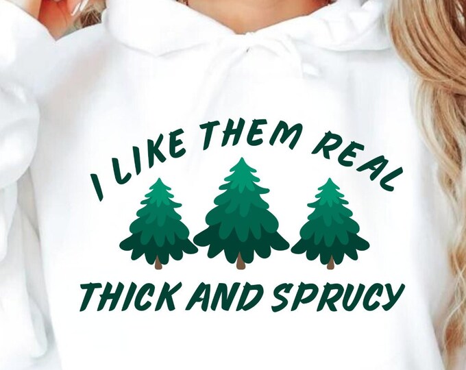 Funny Christmas Tree SVG: Thick and Sprucy Design (Digital Download)