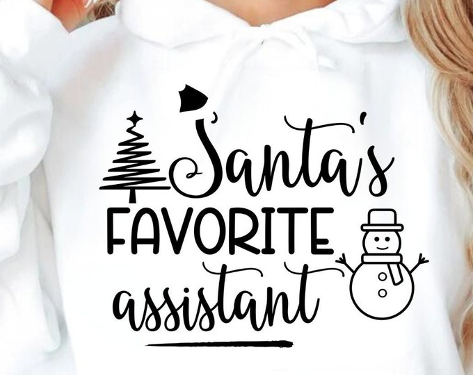 Santa's Favorite Assistant Christmas Shirt SVG PNG: Cricut Design (Digital Download)