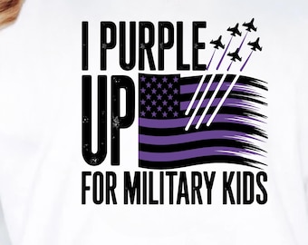 Purple Up  Military Child Month Svg Png, In My Military Child Era Svg Png, Military Kids Awareness Png, Proud Military Child Png