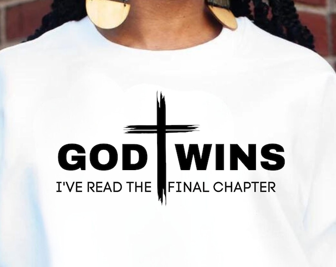 God Wins SVG PNG: Christian Bible Verse Design (Digital Download)