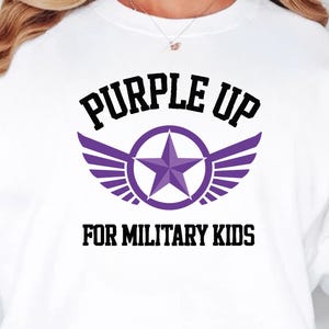 Military Child Month Svg Png, Purple Up For Military Kids Svg, Military Kids Awareness Png, Proud Military Child Png, American Flag Svg
