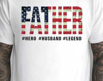 Father American Flag SVG: Patriotic Dad 4th of July (Digital Download)