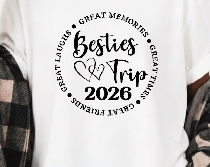 Besties Trip 2026 SVG: Friends Vacation Design (Digital Download)
