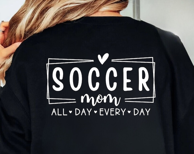 Soccer Mom SVG: Sports Shirt Design (Digital Cut File)