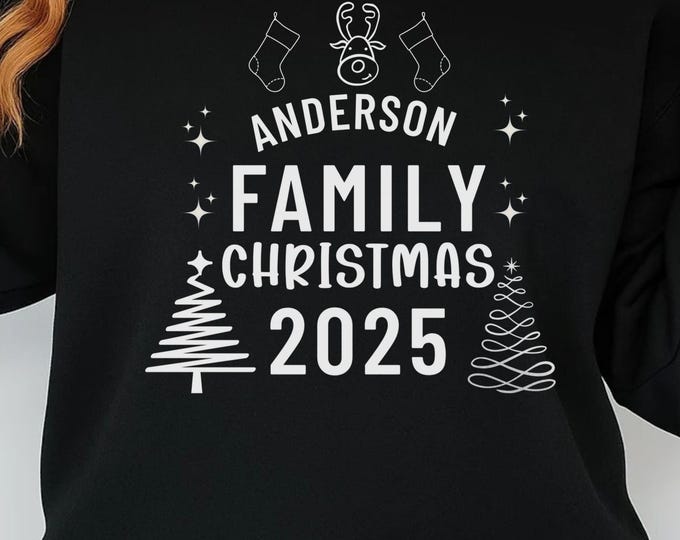 2025 Family Christmas SVG, Matching Shirts Design (Digital Download)