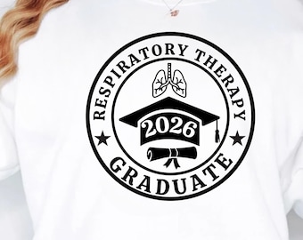Respiratory Therapy Graduate SVG png, RT Graduation Gift, Respiratory Therapist Shirt Design, Lung Care SVG, Class of 2026 Cricut File