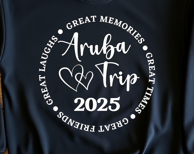 Aruba Trip 2025 SVG PNG: Family Vacation Shirts (Digital Download)